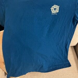 NATURAL LIFE Navy Blue Graphic Tee with White Chest Print